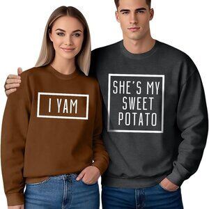 Cozy and Fun Matching Sweatshirts for Couples - Perfect for Thanksgiving Events